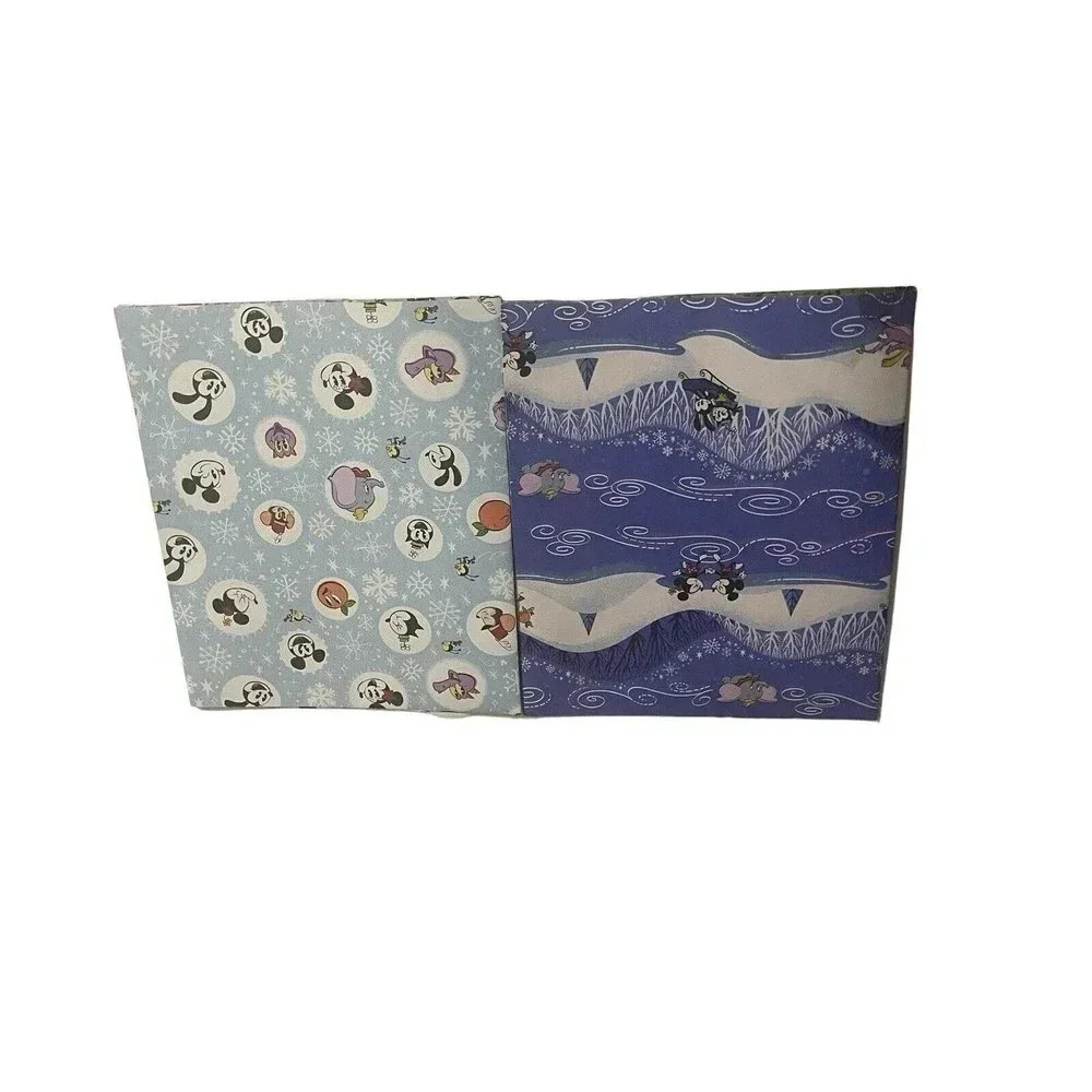 Disney Annual Passholder Holiday Gift Wrap 2 Wrapping Paper 22 x 38